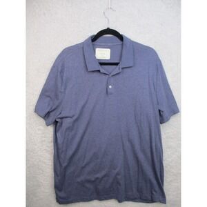 A|XIST Polo Shirt Men's XL Slim Fit Blue Heather Short Sleeve Casual Golf Wear